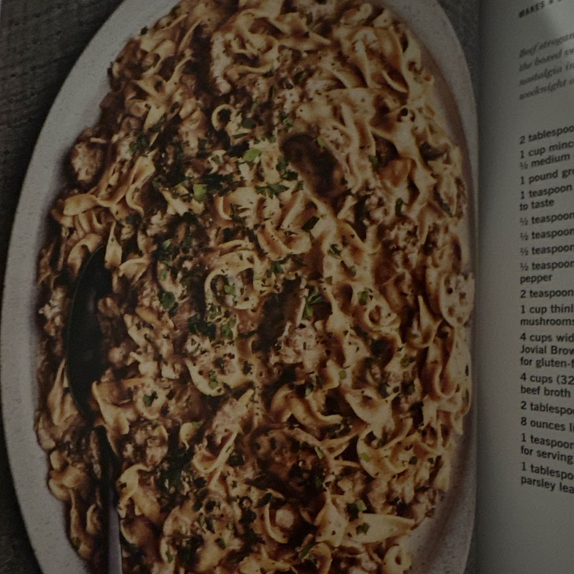 One pot beef stroganoff pg 77