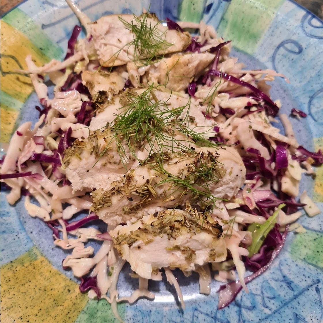 Rosemary and Lemon Chicken with Fennel Slaw