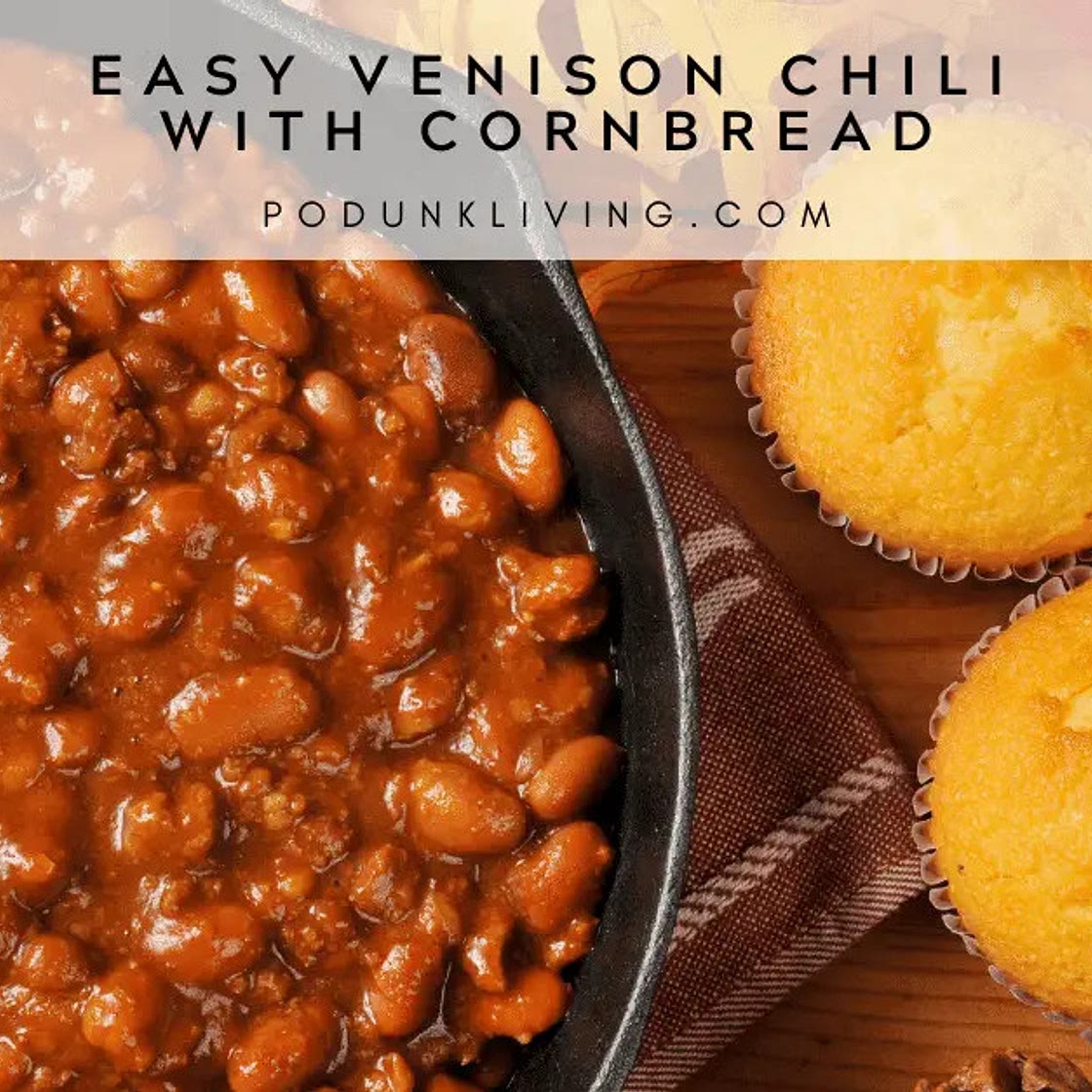 Quick and Easy Venison Chili and Honey Cornbread Muffins