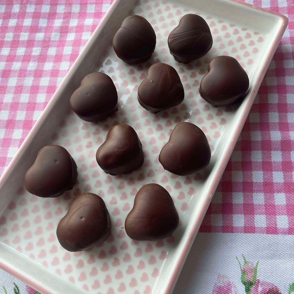 Chocolate Covered Cherry Hearts