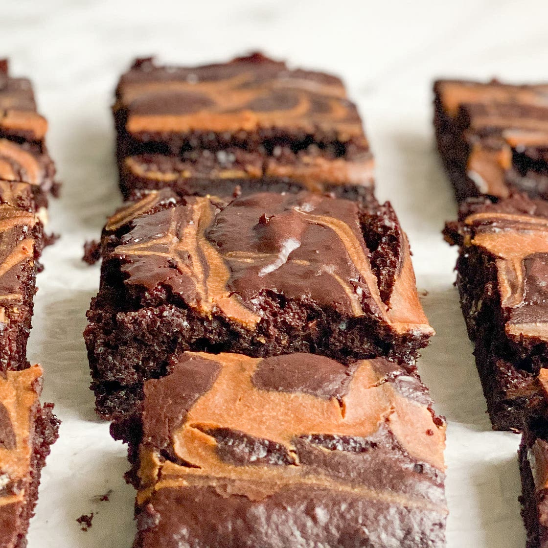 50 calorie peanut butter swirl brownies