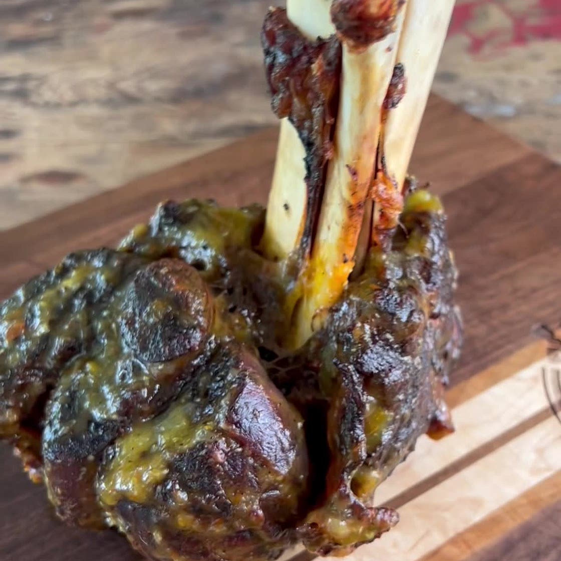 BBQ Beef Shank with Habanero Mango Glaze