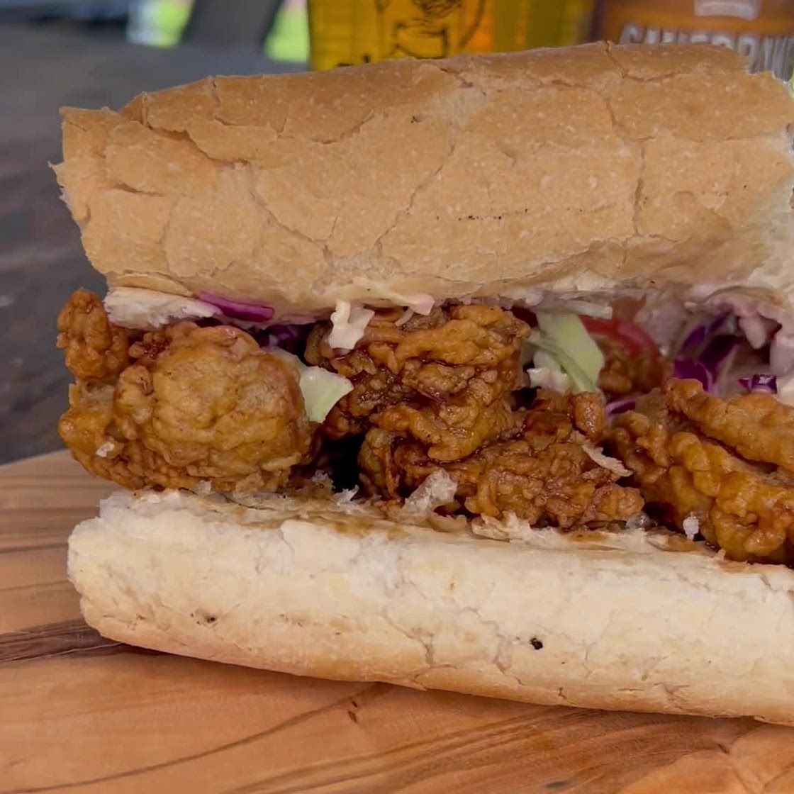 BBQ Oyster Poboy