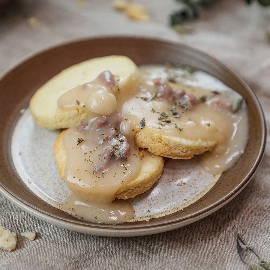 Vegan Gluten-Free Biscuits And Gravy