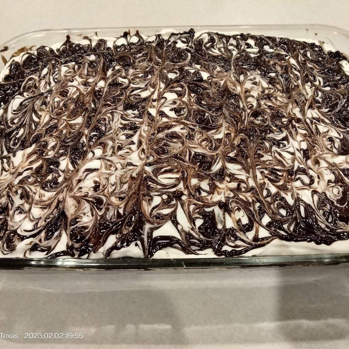 Marshmallow Chocolate Poke Cake