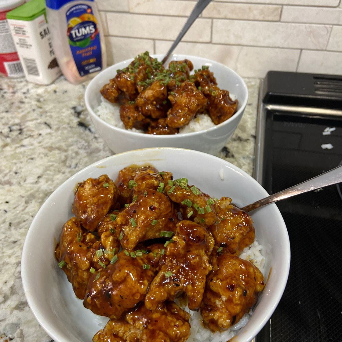 Low-FODMAP 'Copycat' Panda Express Orange Chicken; Gluten-free, Dairy-free