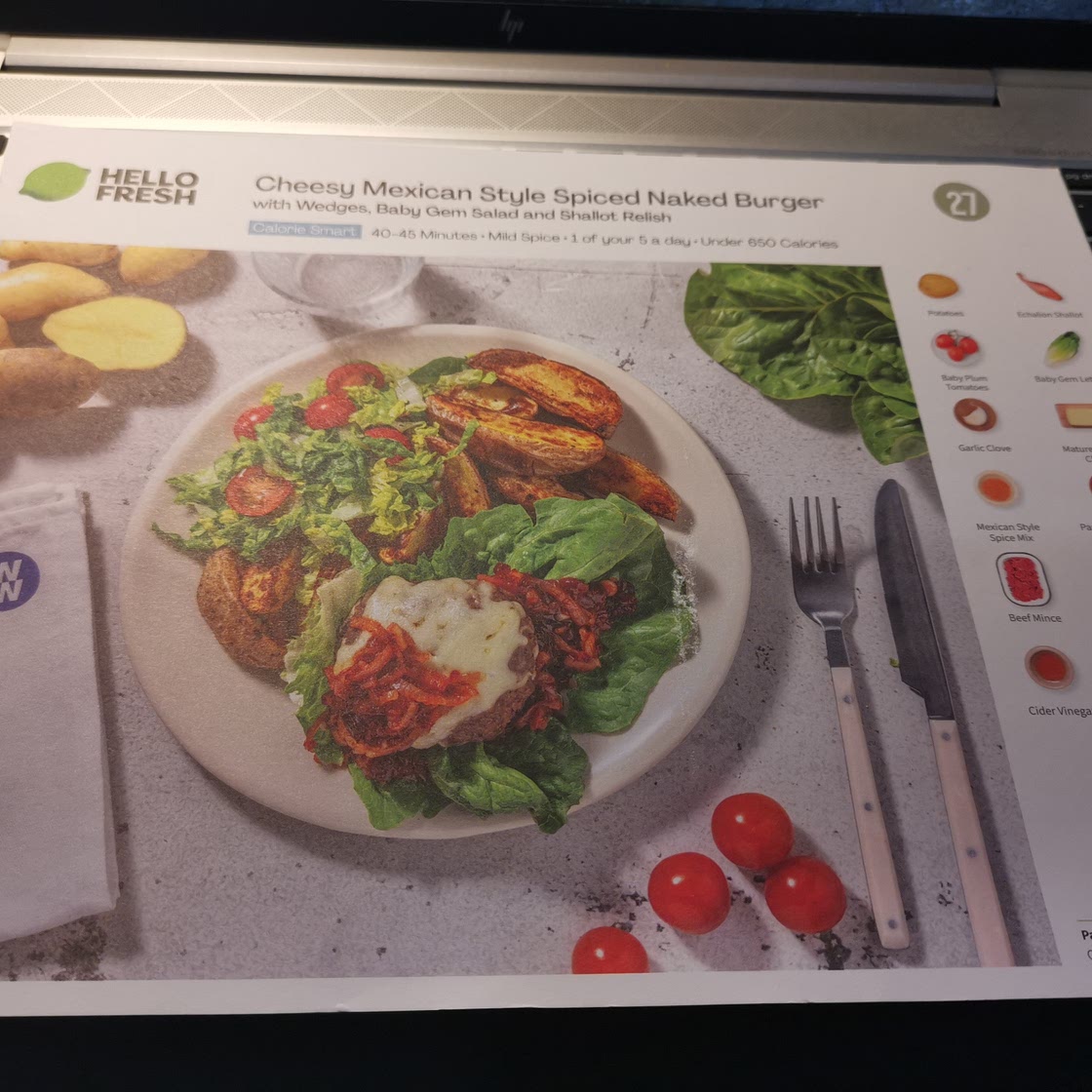 27. Cheesy Mexican Style Spiced Naked Burger