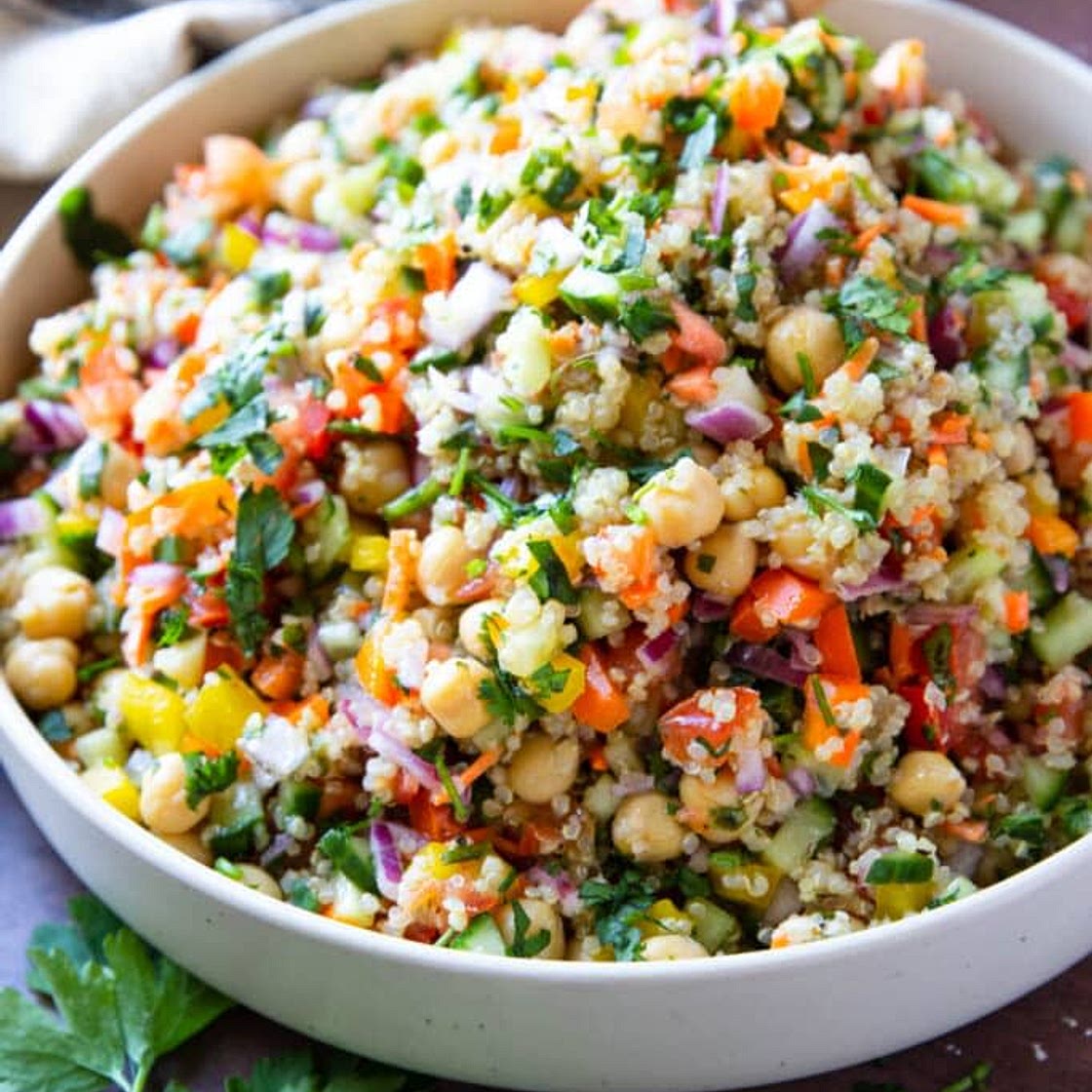 Zesty Quinoa Salad with Lemon Dijon Vinaigrette