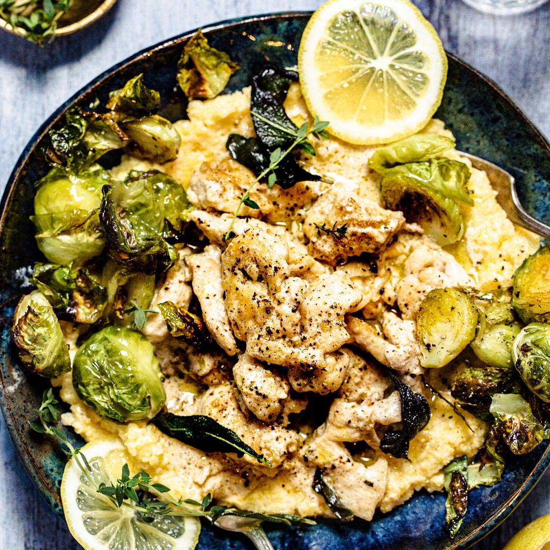 Creamy Sage Butter Chicken and Polenta