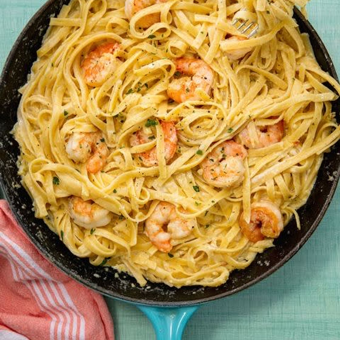 Prawn Fettuccine Alfredo