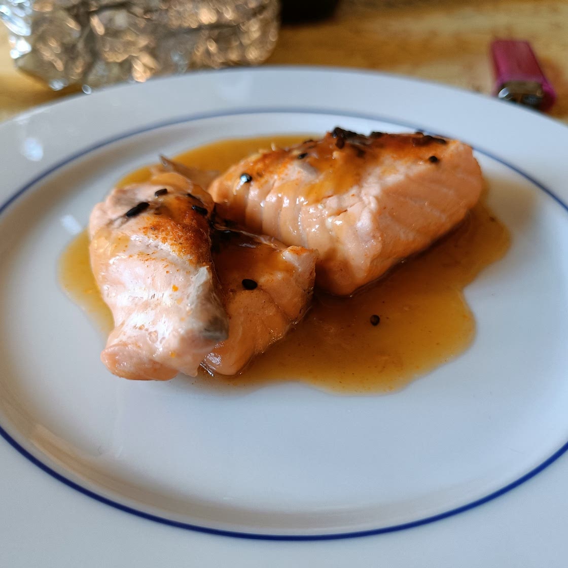 Salmone al shichimi dolce