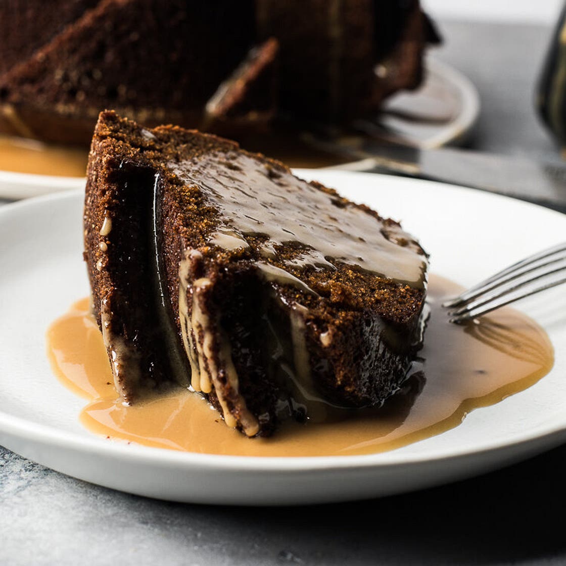 Gingerbread Bundt Cake with Caramel Sauce — Flourishing Foodie