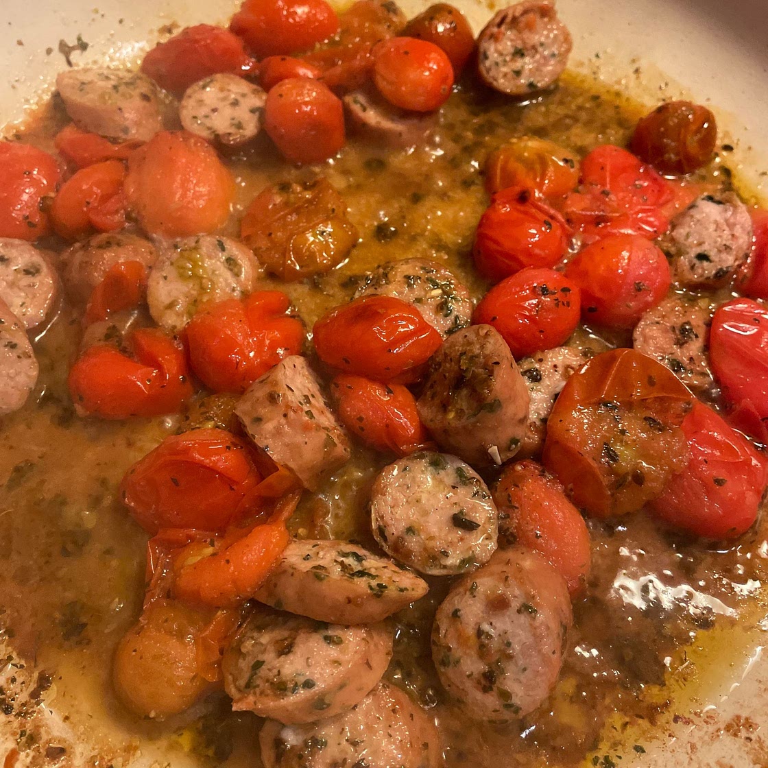 Pasta with Tomatoes and Spinach
