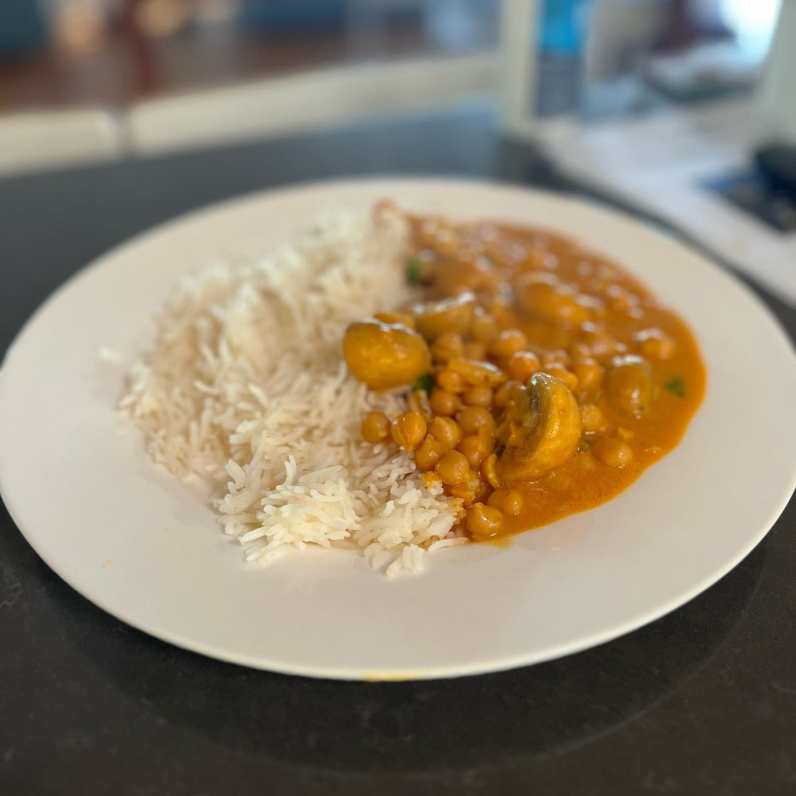 Healthy Mushroom and Chickpea Curry