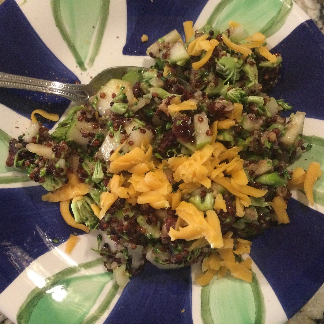 Broccoli quinoa spoon salad