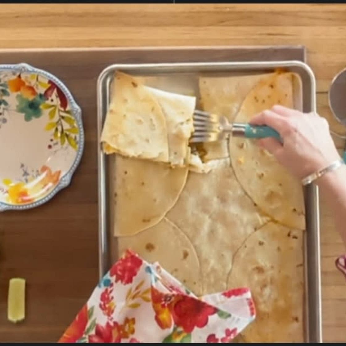 Chicken Sheet Pan Quesadilla (no cooking)