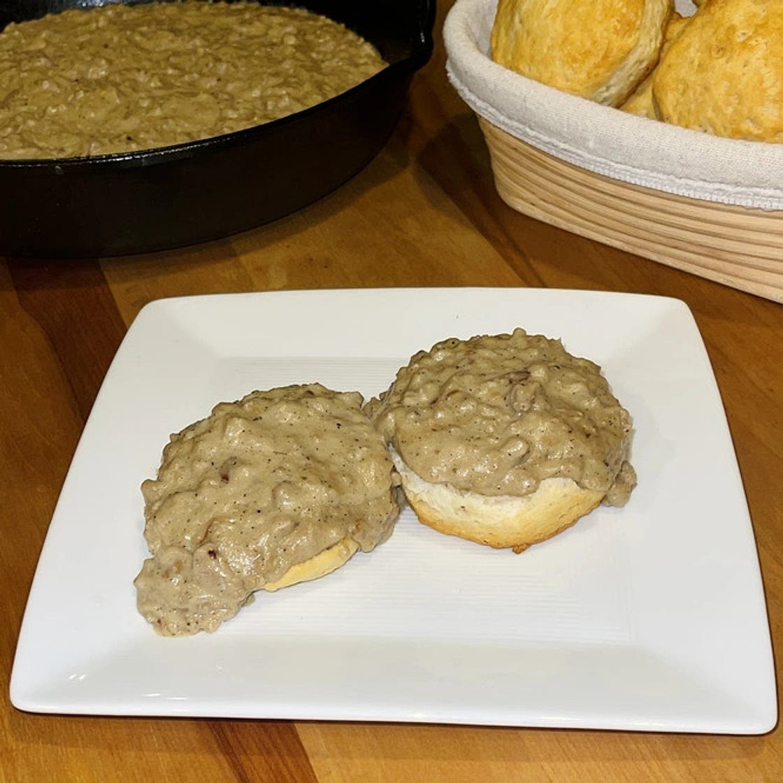 Vegetarian Sausage Gravy And Biscuits