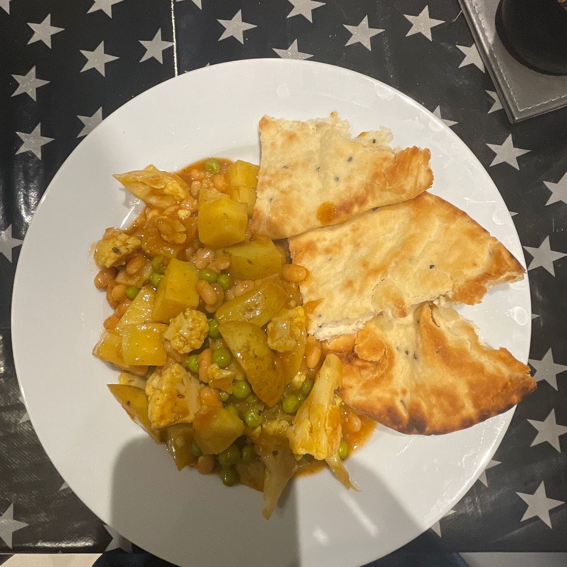 Mixed vegetable and bean curry