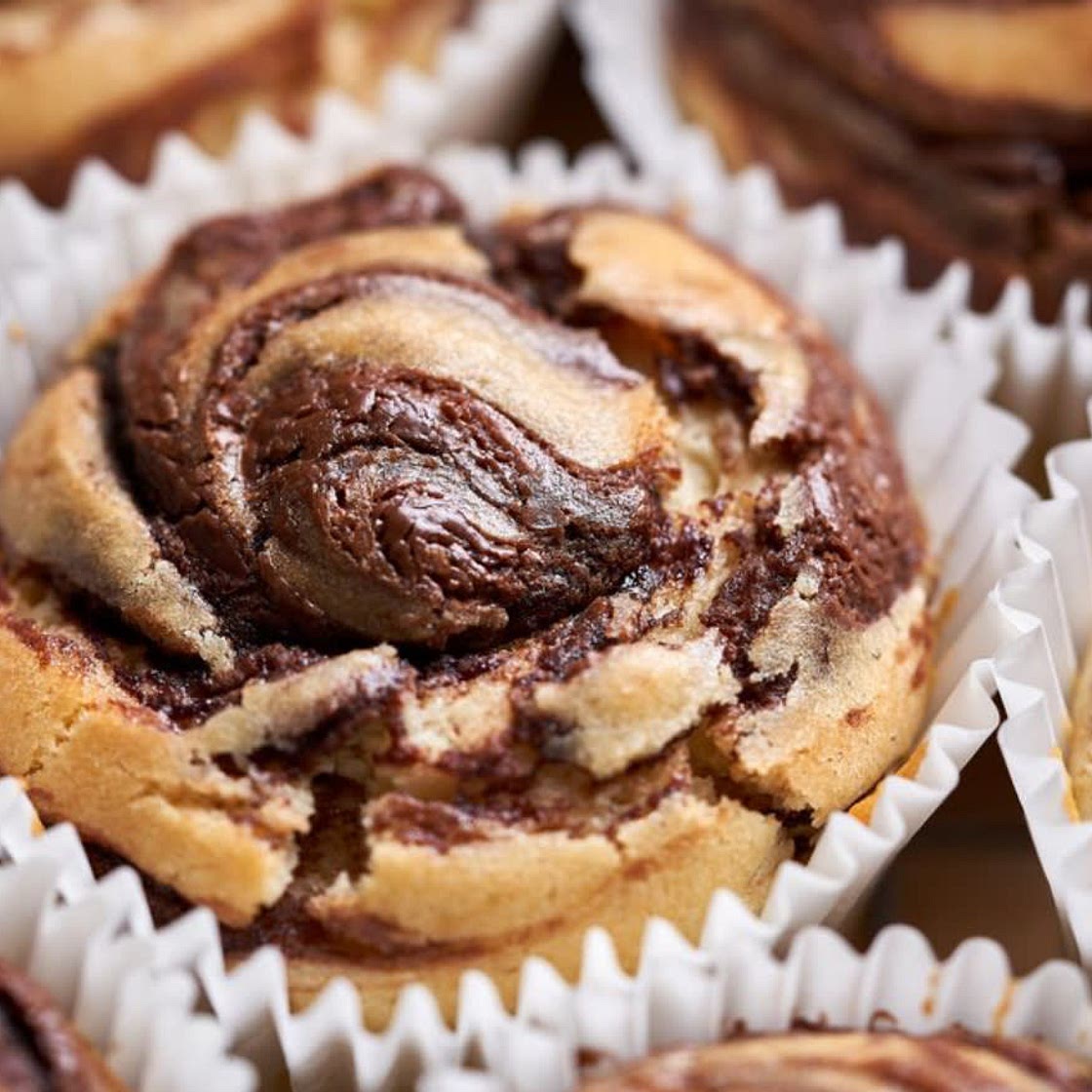 Muffin à la pâte à tartiner