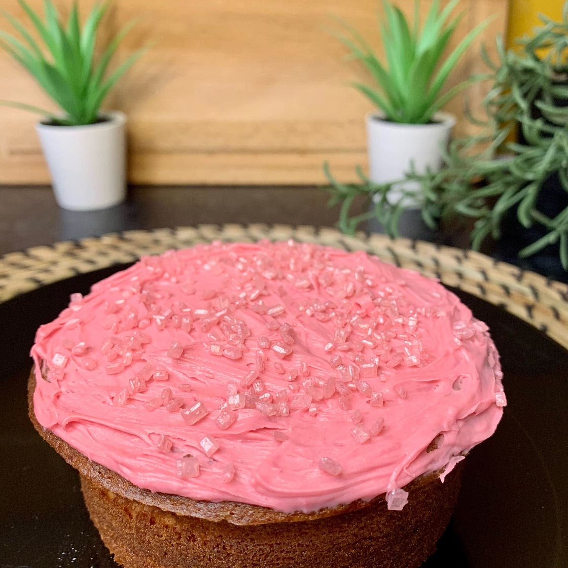 Tiny Valentine’s Day Pink Glitters Sprinkle Cake