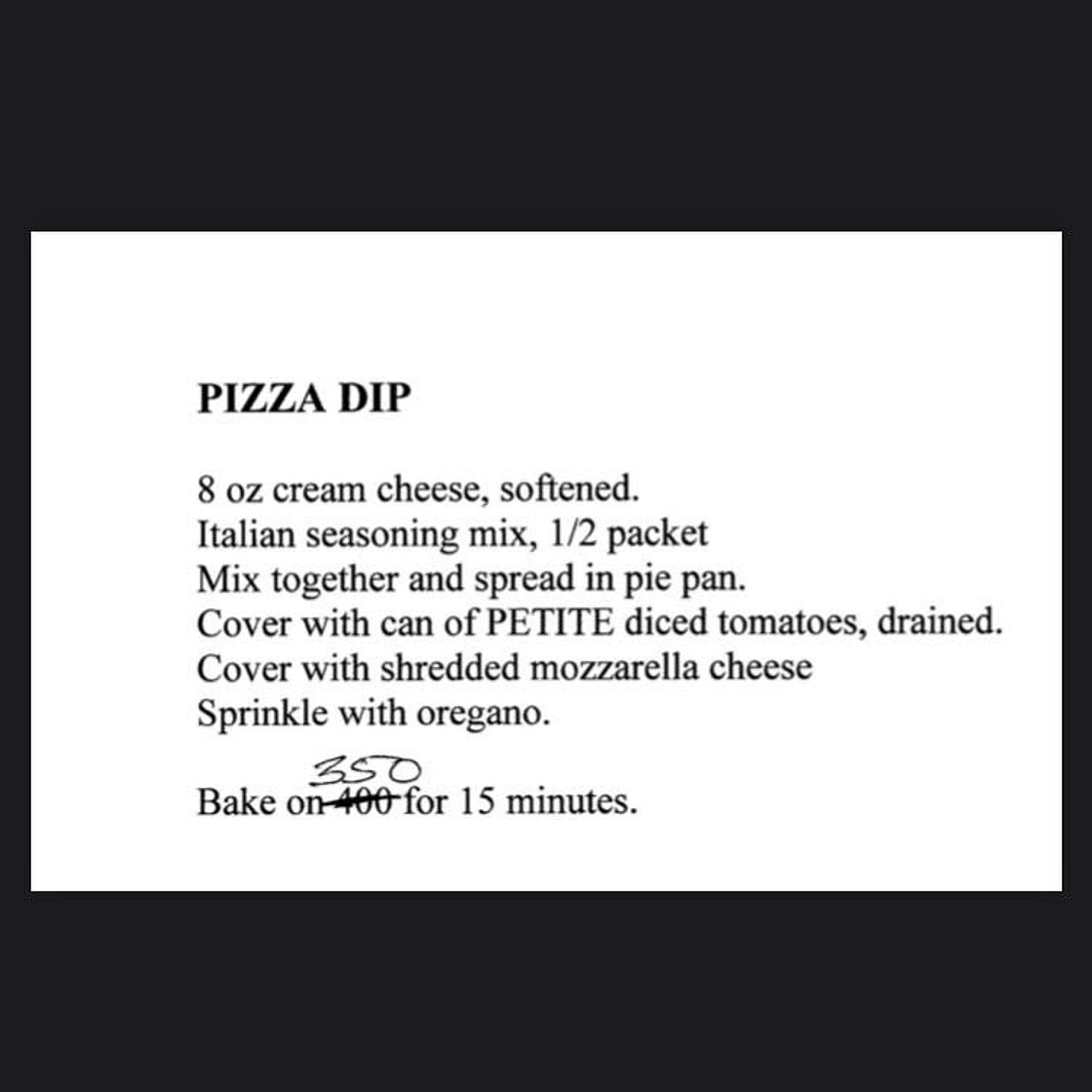 Pizza dip