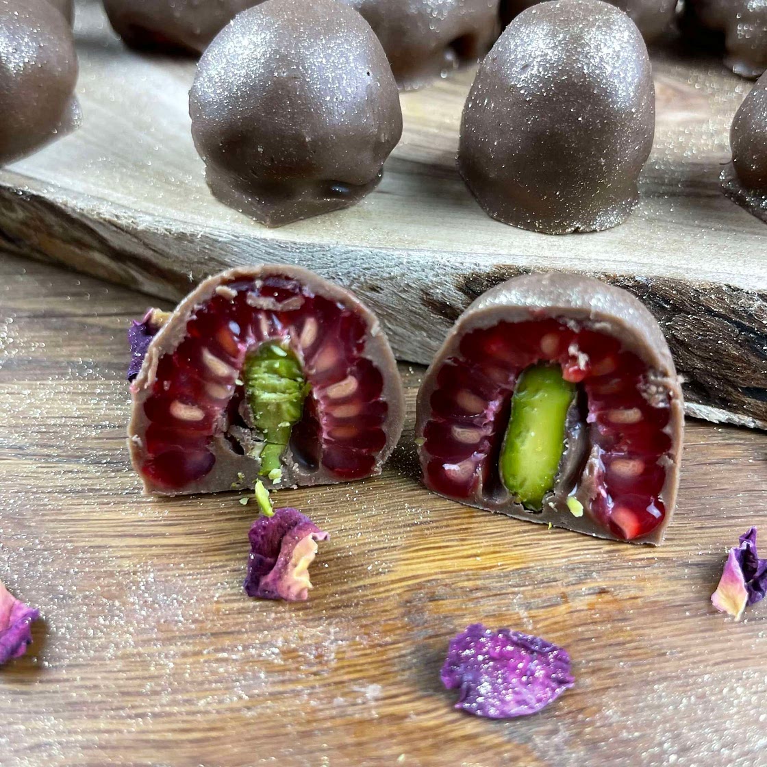 Pistachio Stuffed Raspberry