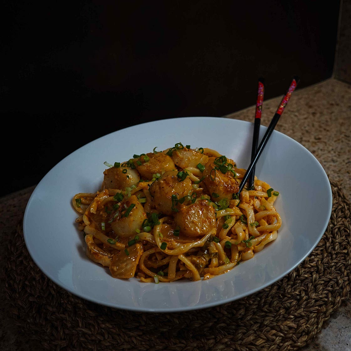 Creamy Kimchi Udon