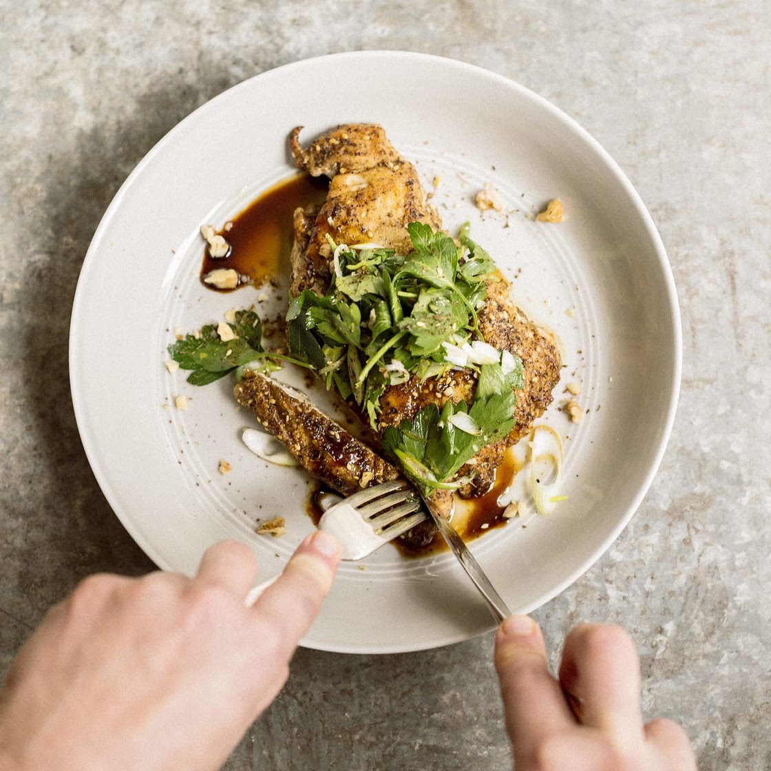 Za’atar Chicken Cutlets w/ Lemon & Parsley Salad