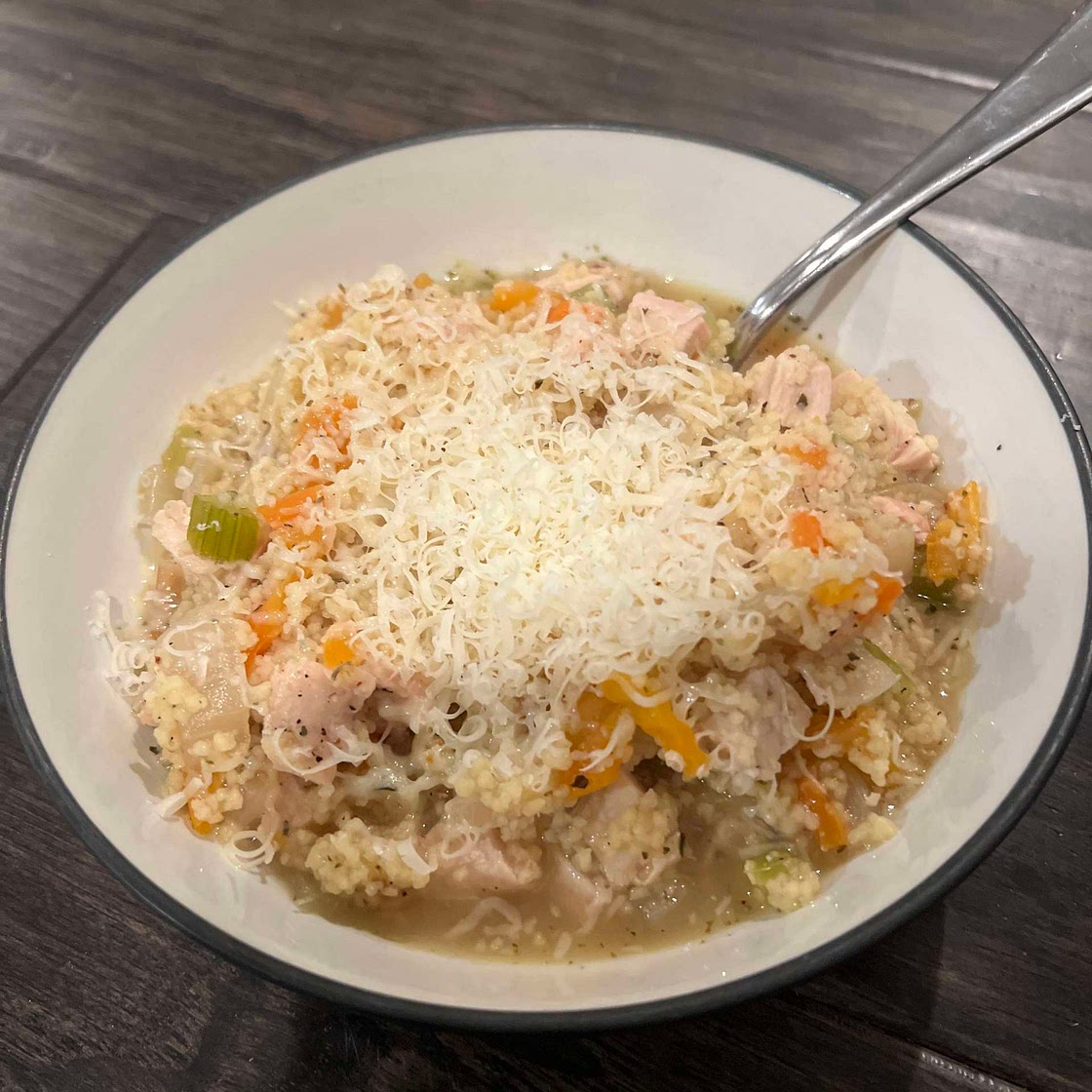 Chicken and couscous soup