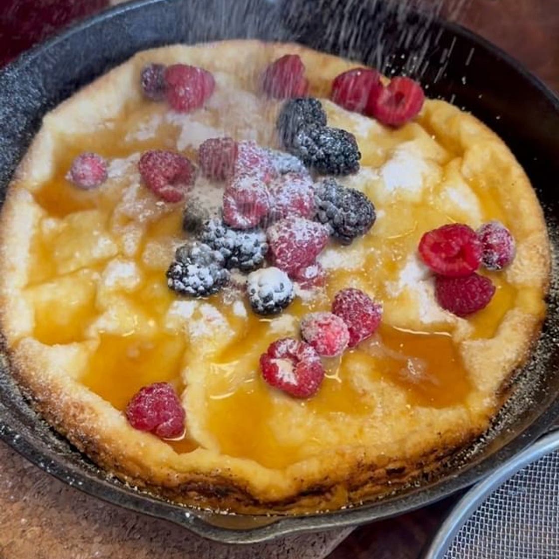 Let your heart be light. I love cooking for my family during the holidays. I think Dutch babies might be served every Christmas morning from now on. The vegetable/cheese one was even better. 🎥: Asst. 👩🏻‍🍳: heading into *update* THE RECIPE: (3-4 serving