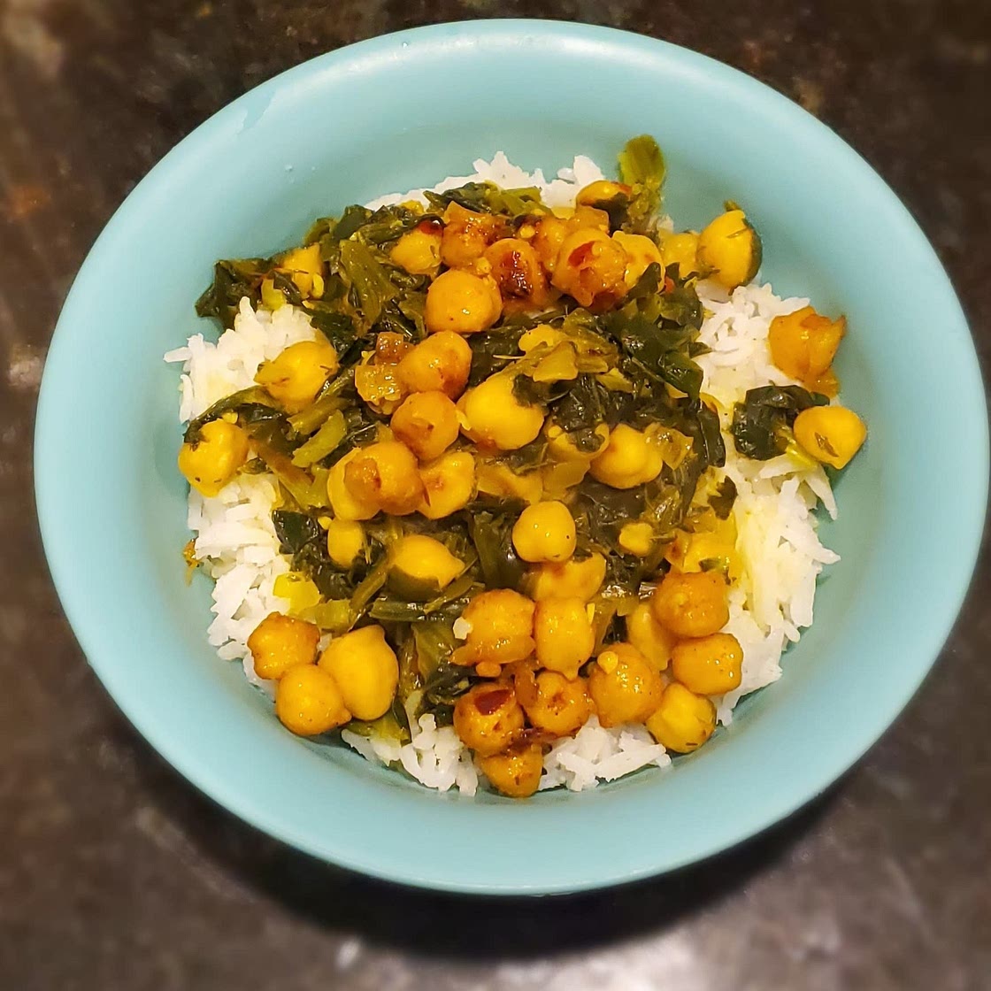 Herb and Chickpea Stew with Rice