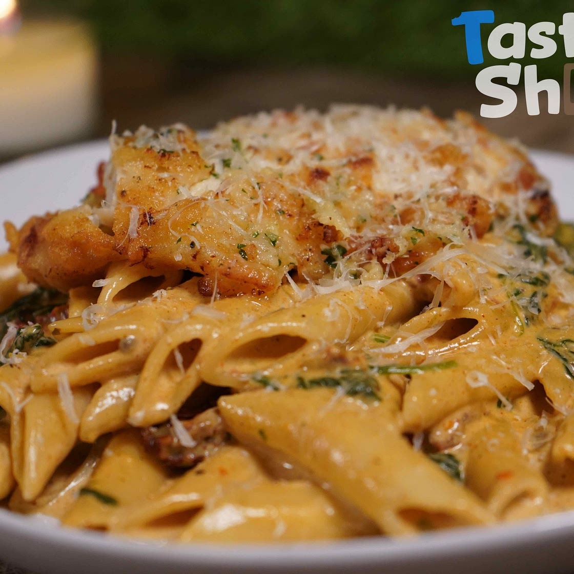 Homemade Garlic Parmesan Chicken Pasta