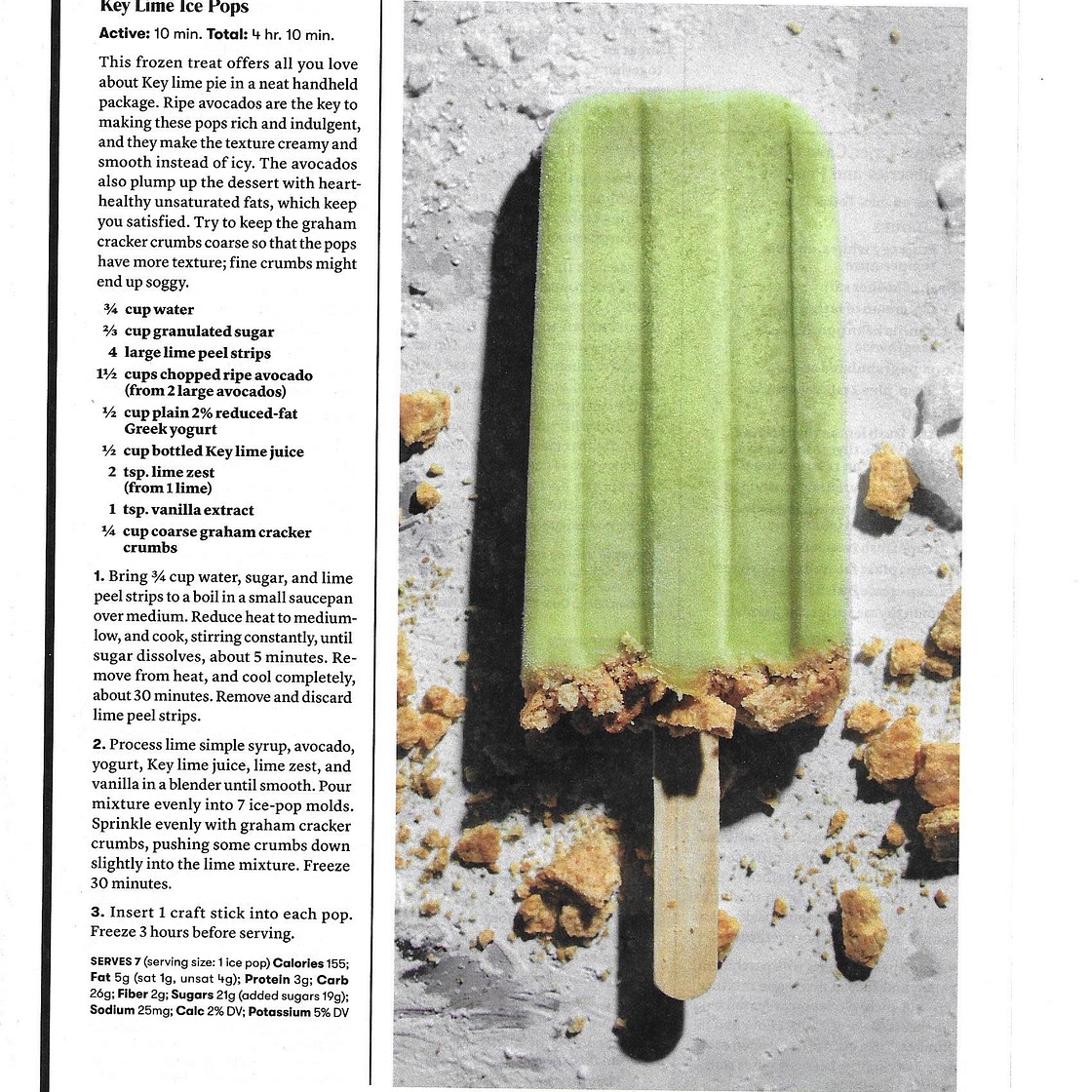 Key Lime Ice Pops
