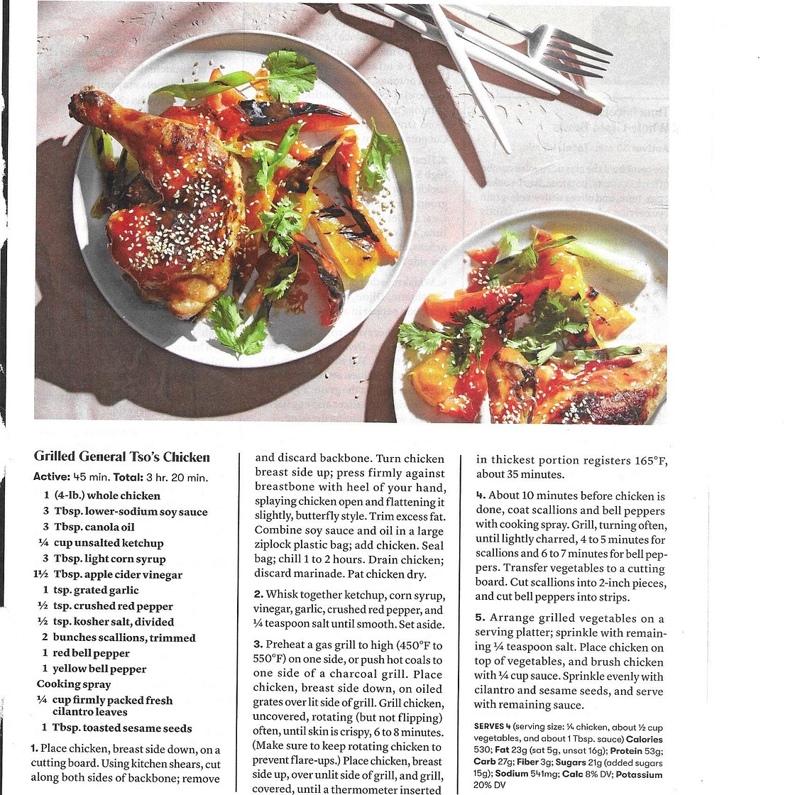 Grilled General Tso’s Chicken