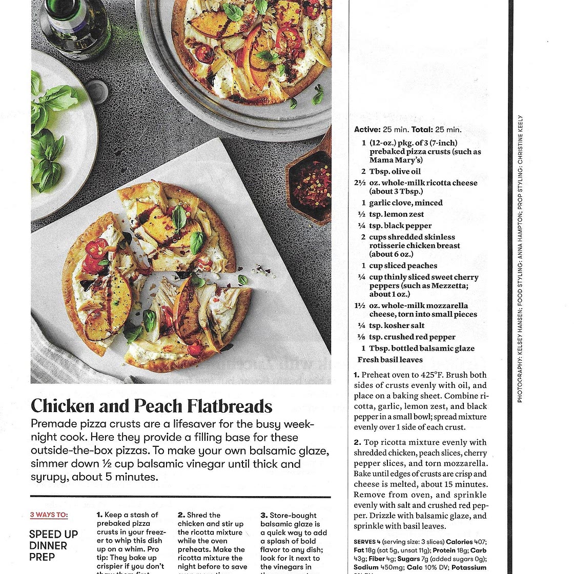 Chicken and Peach Flatbreads