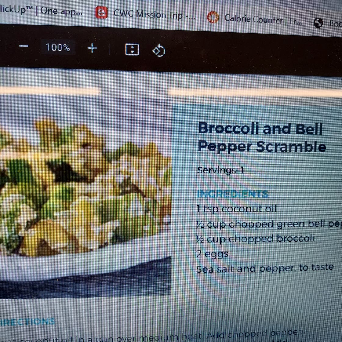 Broccoli and Bell Pepper Scramble