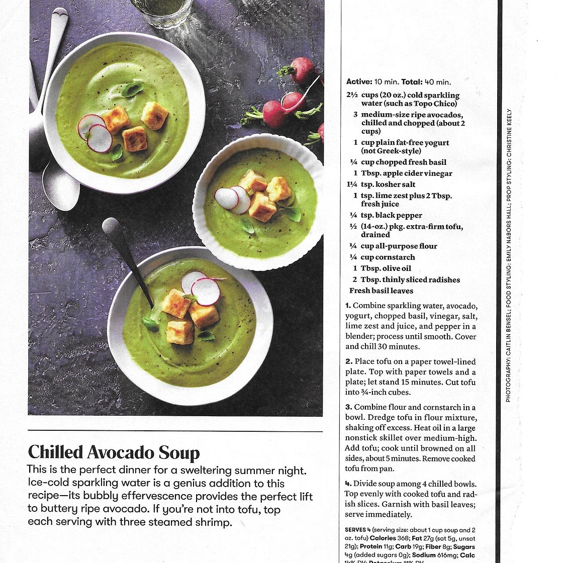 Chilled Avocado Soup