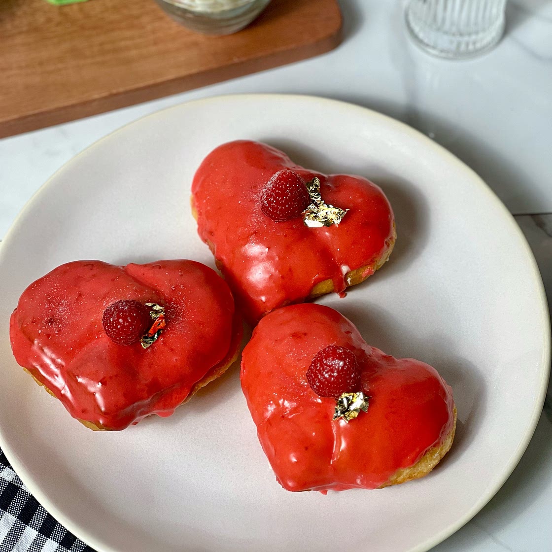 Strawberry, Heart Donuts (Canned Biscuit Hack)