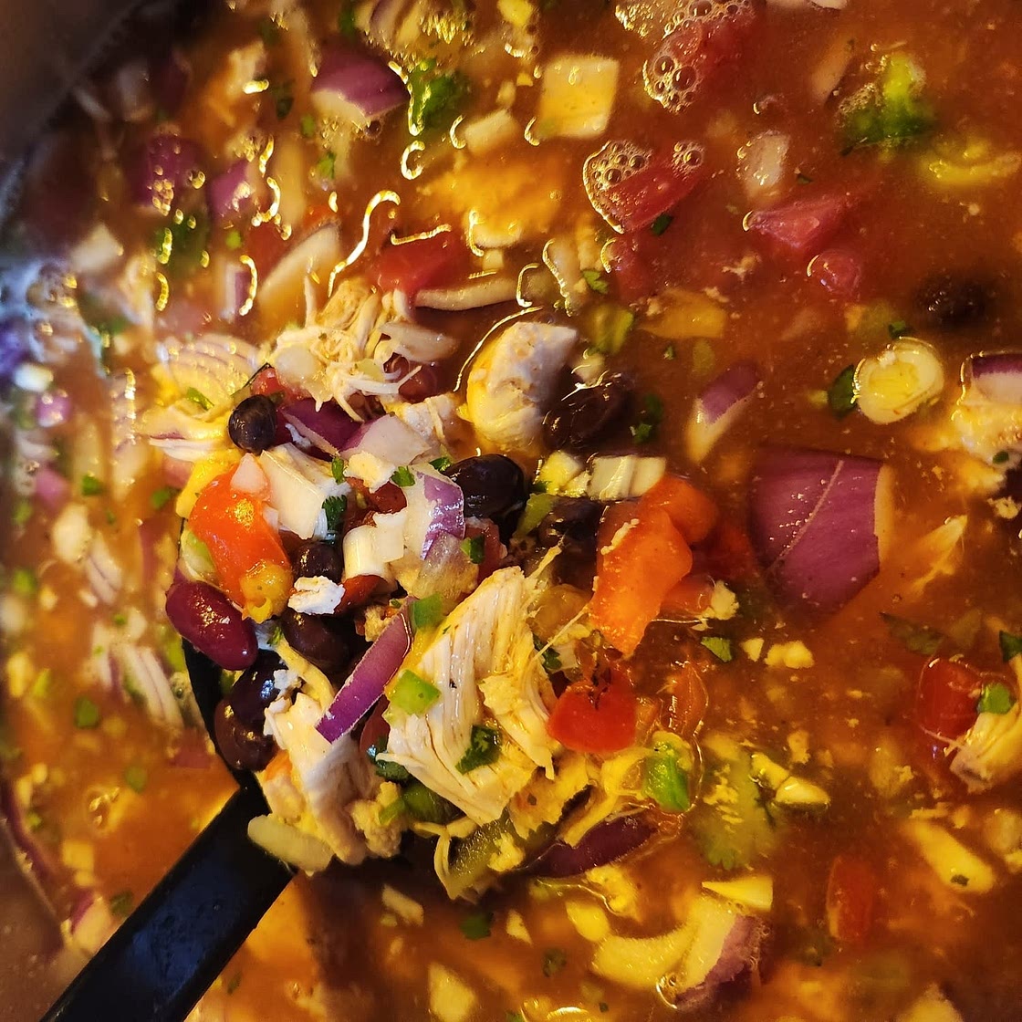 Pressure Cooker Chicken Tortilla Soup