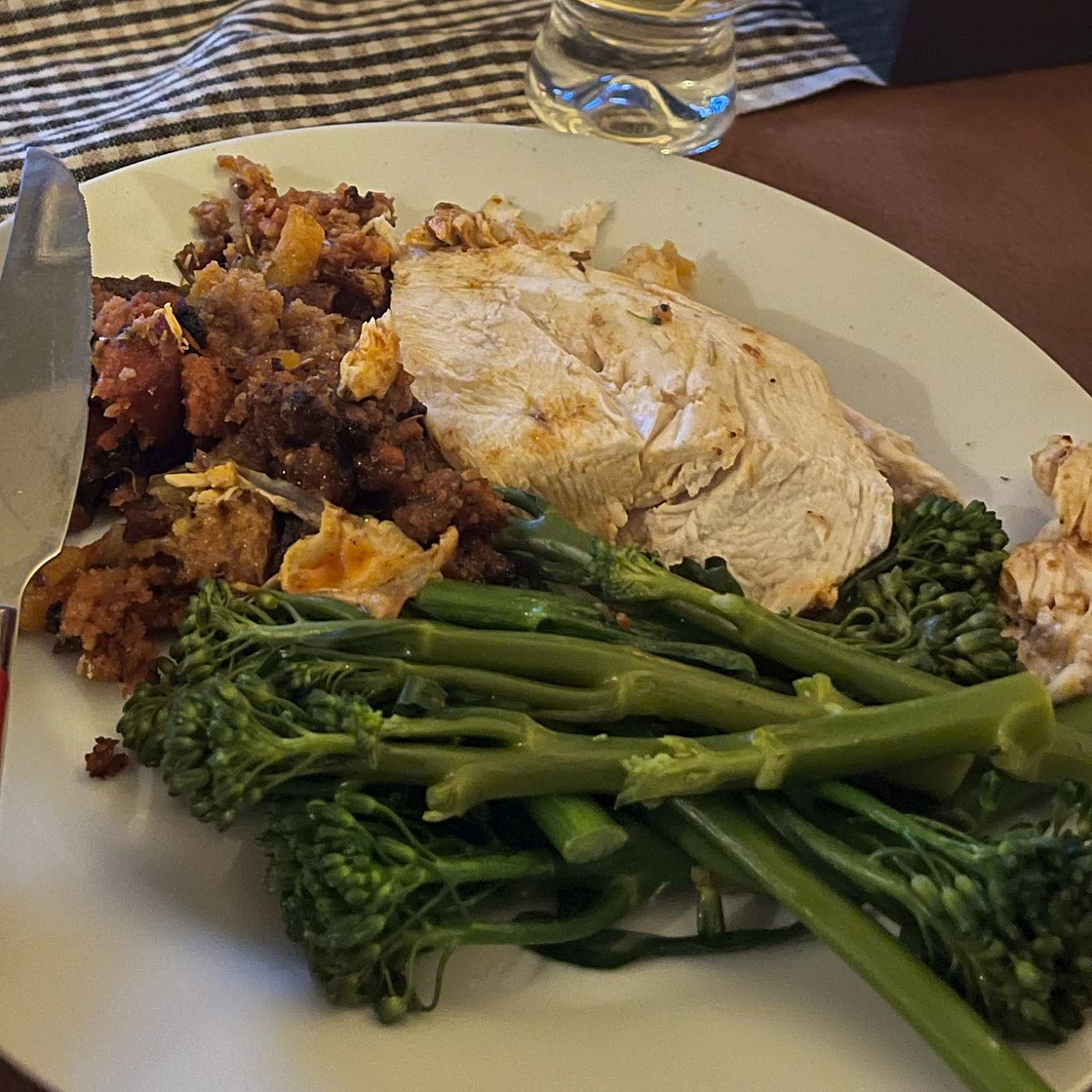 Lemon roast chicken with chorizo stuffing