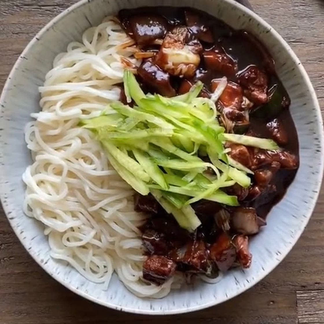 Korean Jjangmyeon - Black Bean Noodle