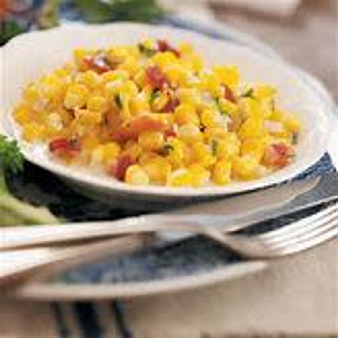 Ham with Bacon Creamed Corn
