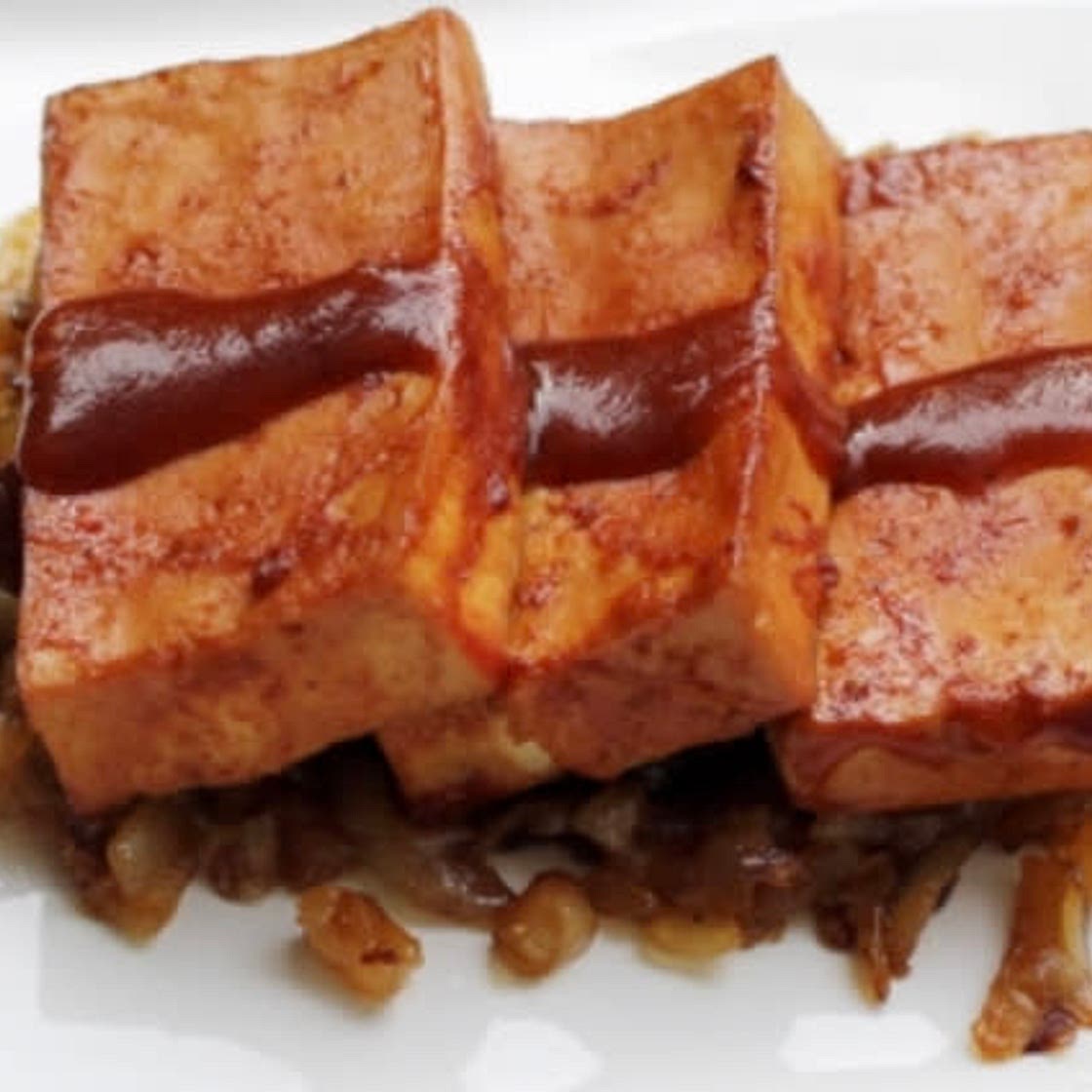 Braised Tofu and Onion 
