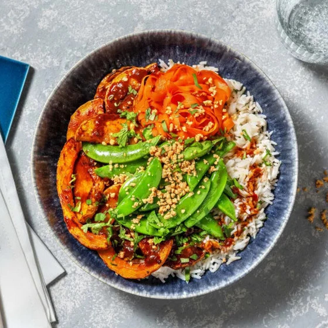 Honey Miso Butternut Squash Rice Bowl