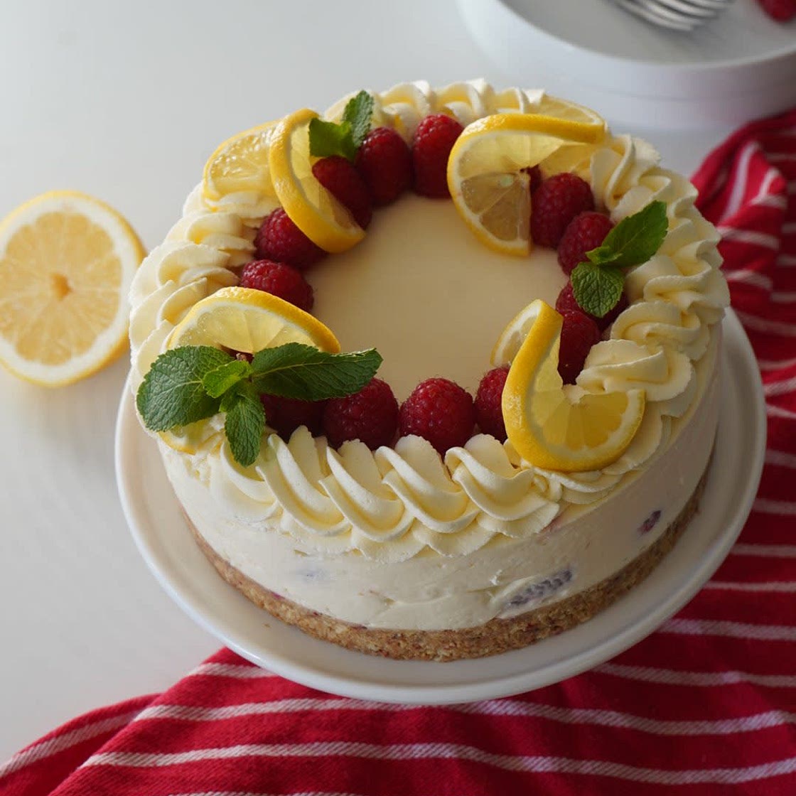 Raspberry Lemon Cheesecake (no bake) 