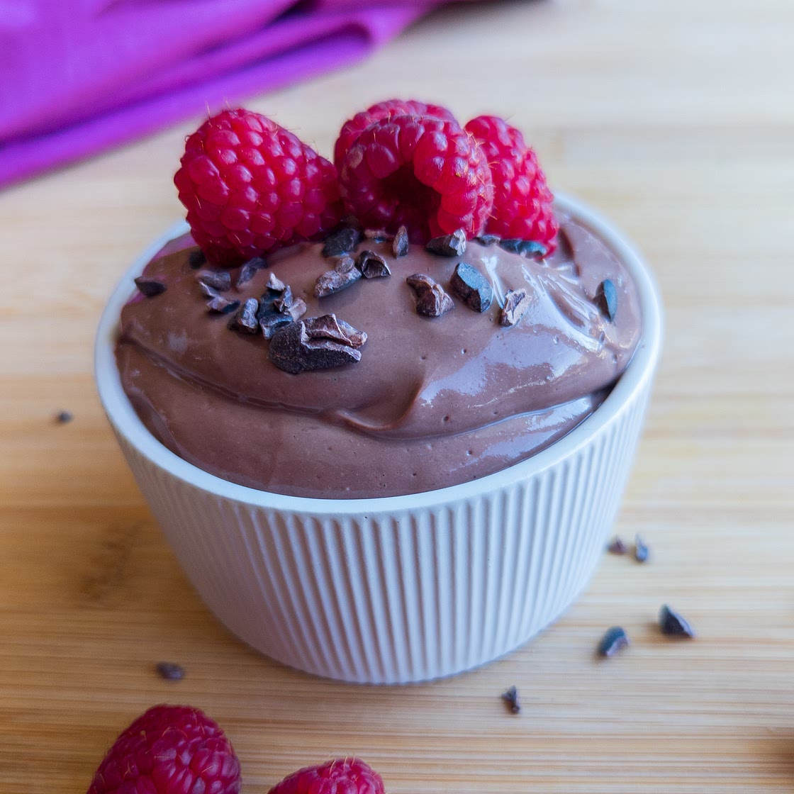 Chocolate Mousse with Raspberries