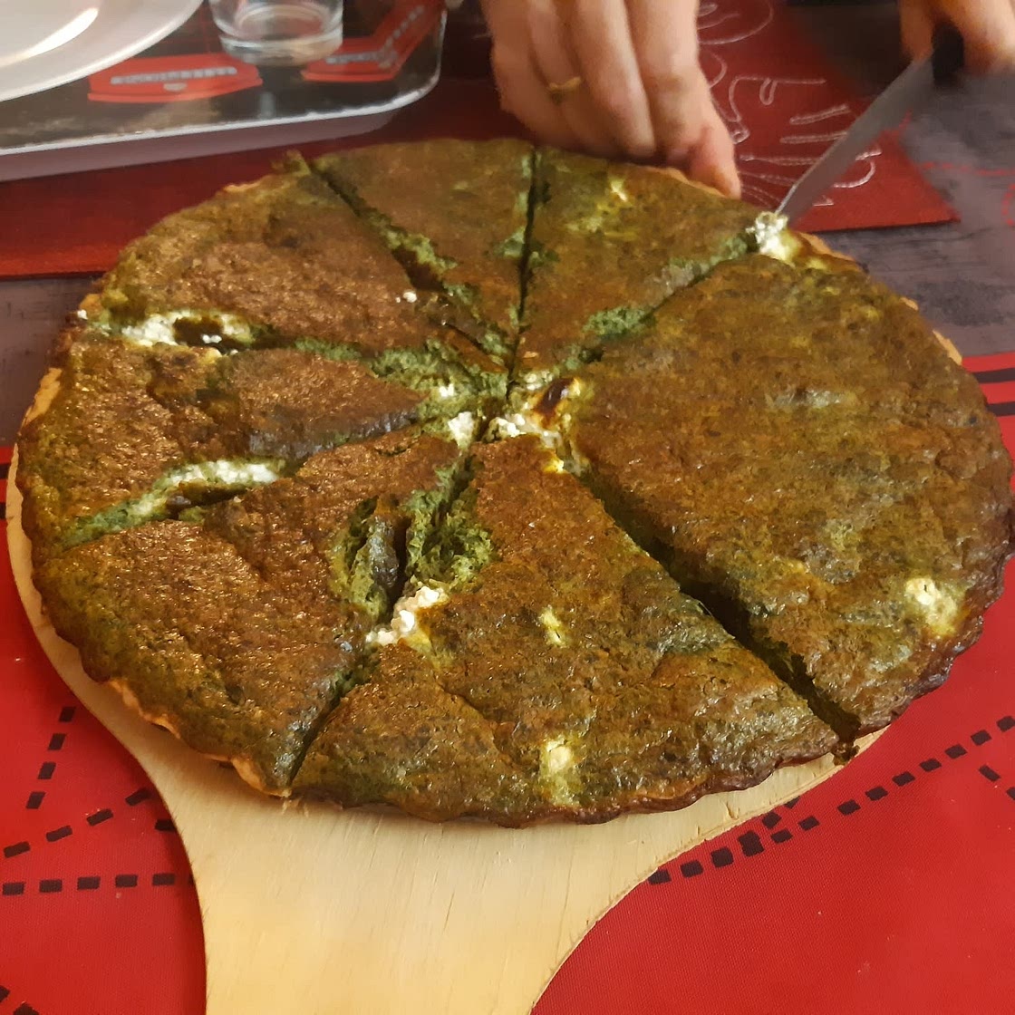 Tarte épinards et chèvre Sainte-Maure