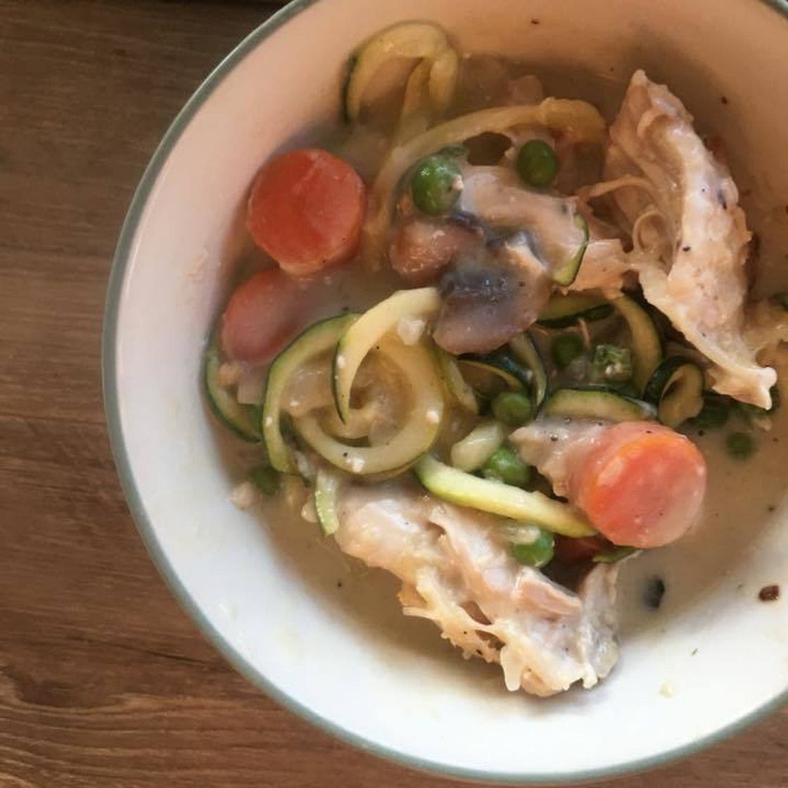 Creamy Chicken Vegetable Fettucine