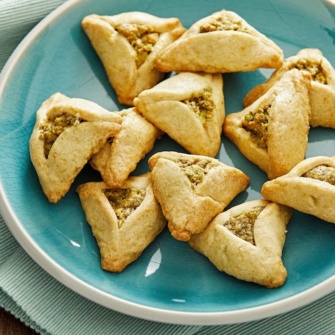 Pistachio Rosewater Hamantaschen