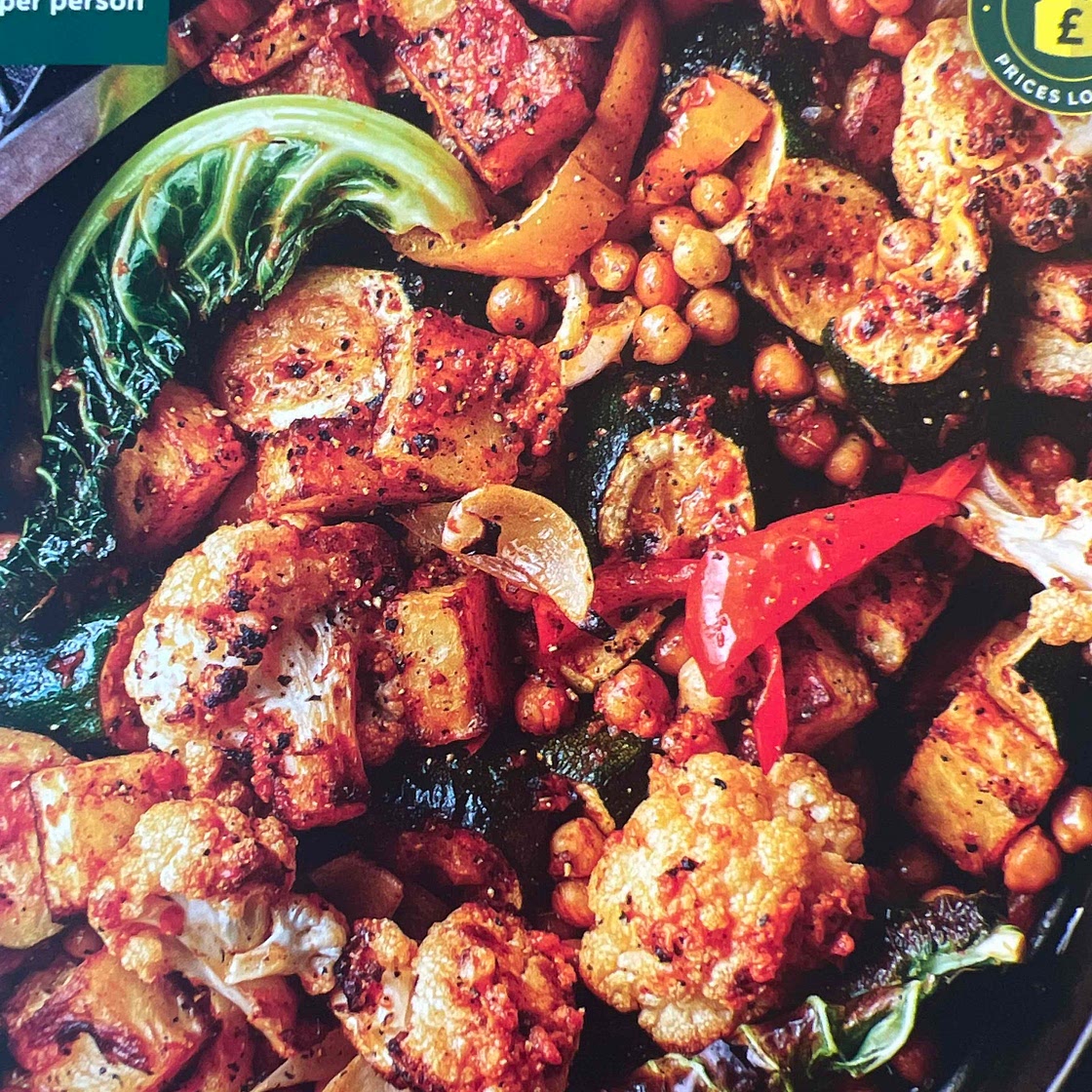 ONE-TRAY SPICED VEGGIE AND CHICKPEA BAKE